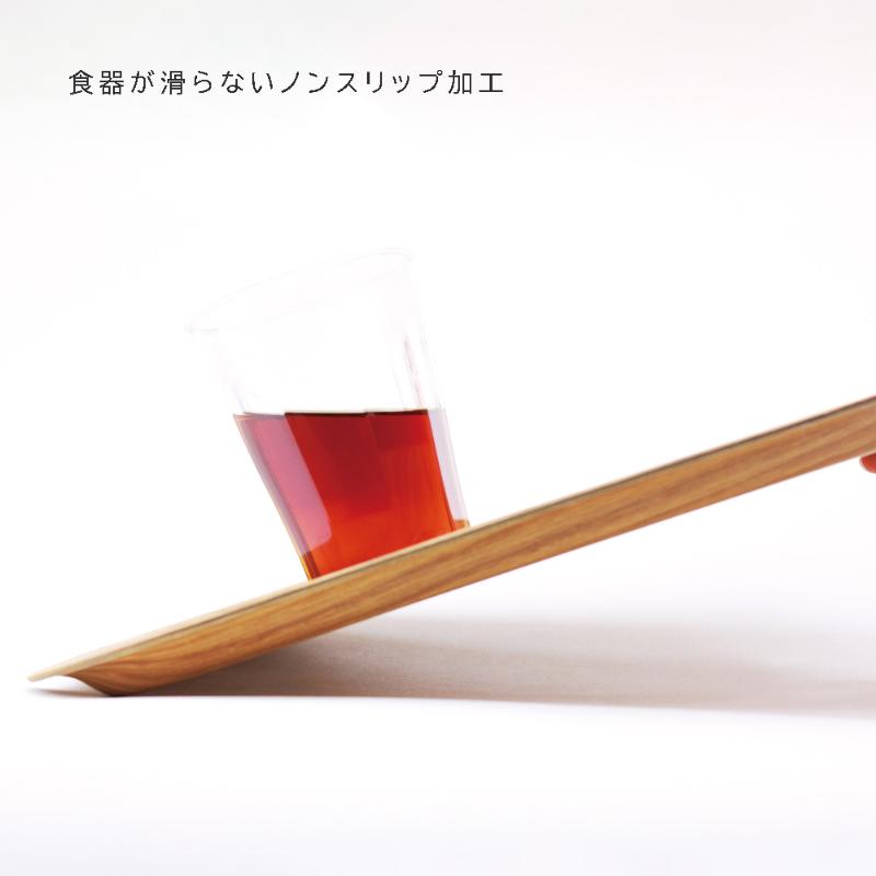 飲食店備品 木目樹脂ラウンドトレイ (中) φ36.5 ナチュラル 萬洋