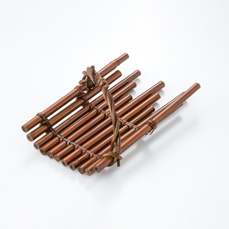 竹かご 茶塗筏舟 萬洋