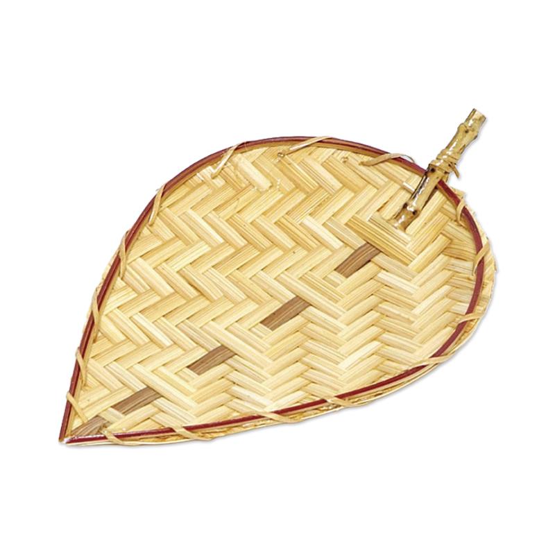 竹かご アジロ木の葉ツマミ 萬洋