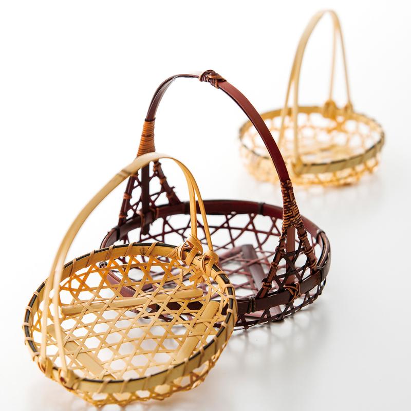 竹かご 白竹ユリ手付(大)並 萬洋 | テイクアウト容器の通販サイト