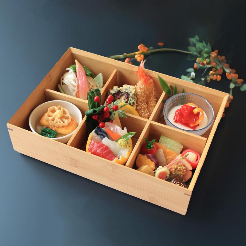 飲食店備品 スス竹弁当 六ツ切 萬洋