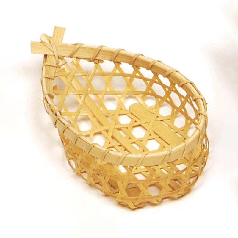 竹かご 松花堂舟 白 萬洋