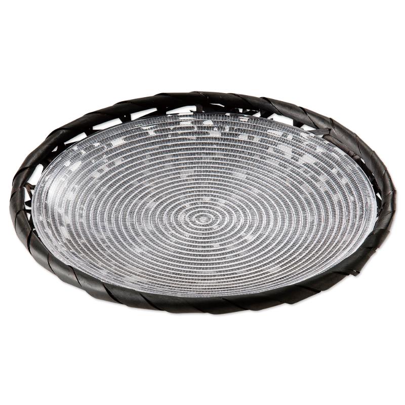 竹かご やたら編みプレートセット黒 (M) 萬洋