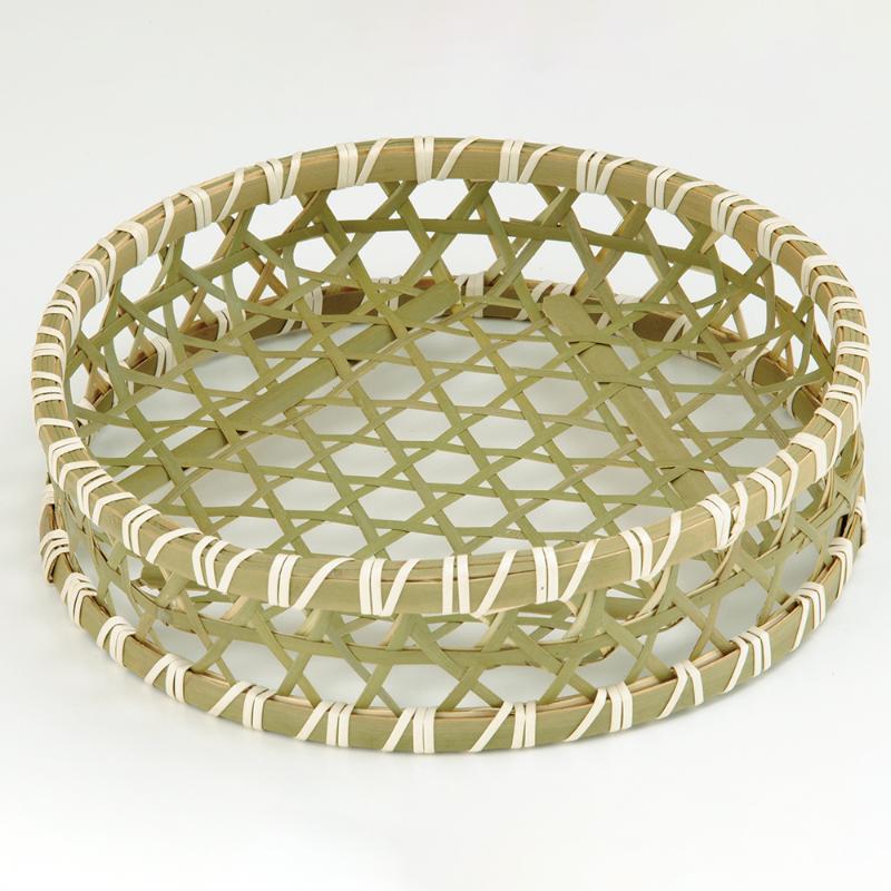 竹かご 青六ツ目高台(小) φ18×5 萬洋