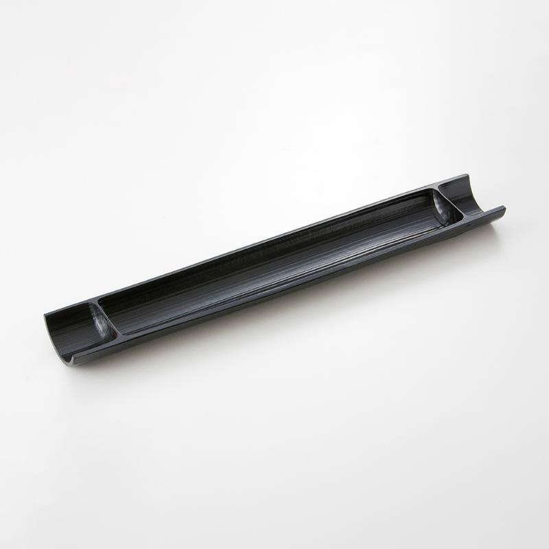 竹かご 半割盛器(黒) 萬洋