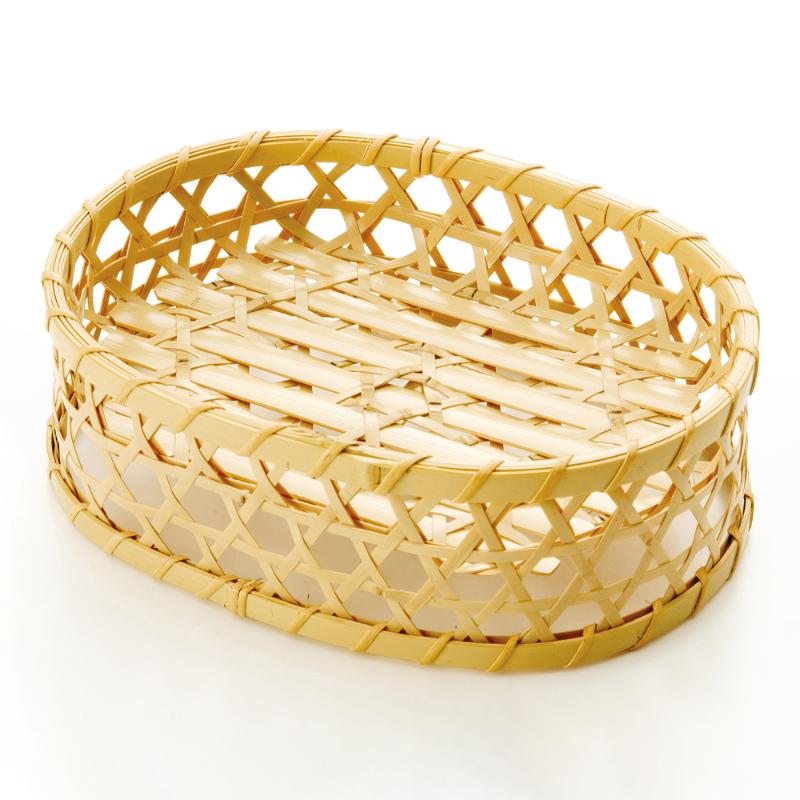 竹かご 白高台盛 小判 萬洋