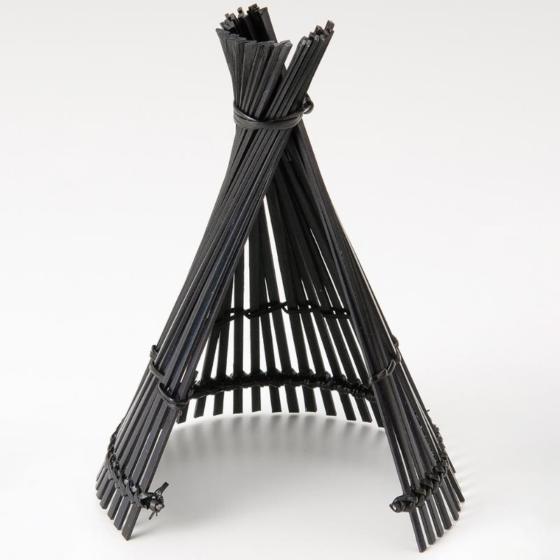 竹かご 雪囲い染 萬洋