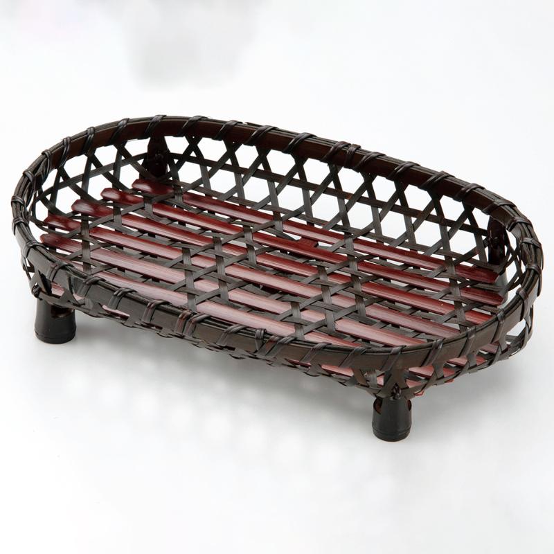 竹かご 染竹小判篭 (中) 萬洋