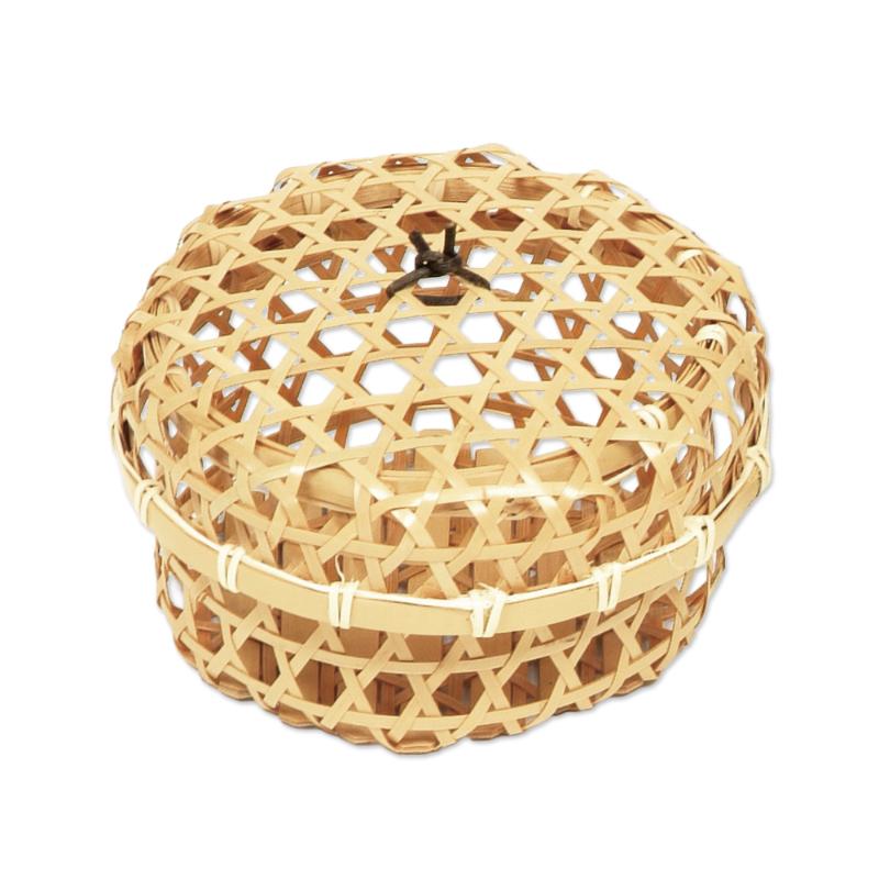 竹かご 白竹弁当篭丸 萬洋