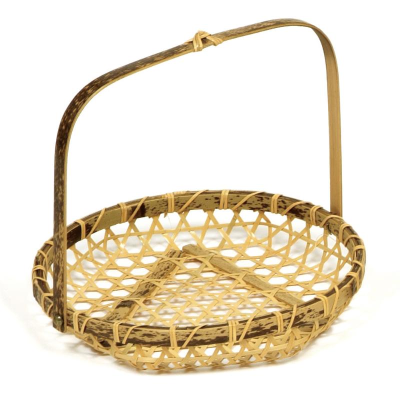 竹かご 虎竹ユリハンドル(大) 萬洋