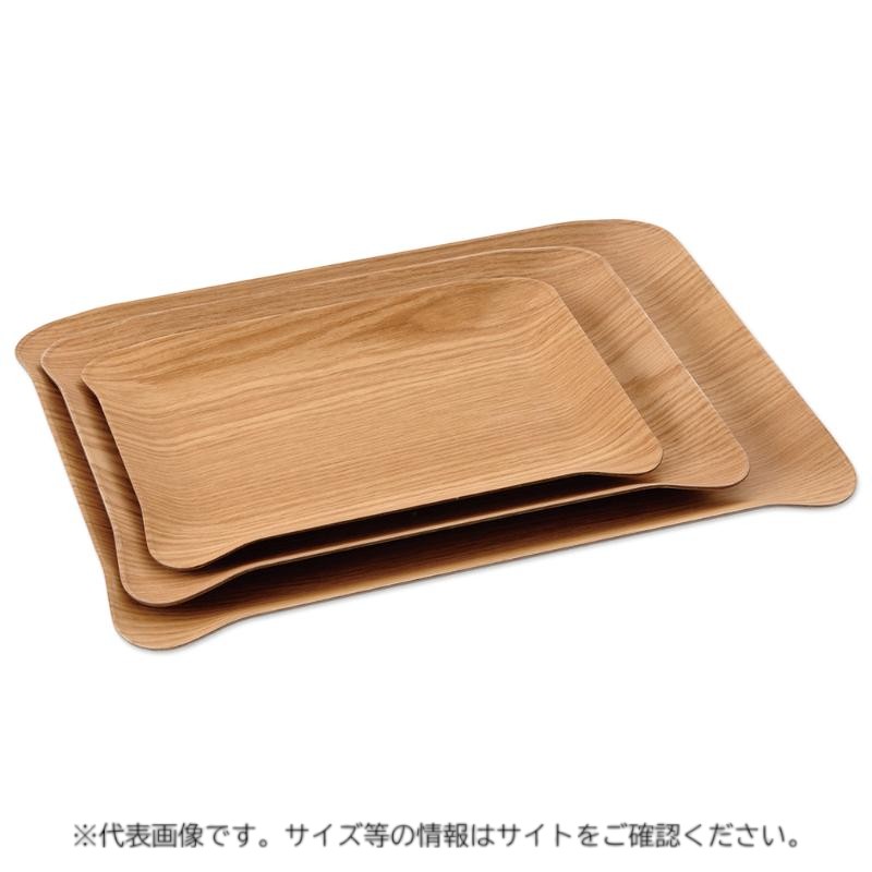 飲食店備品 木目樹脂サービストレイ(大)ナチュラル 萬洋