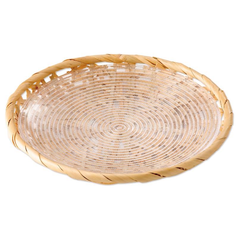 竹かご やたら編みプレートセット (S) 萬洋