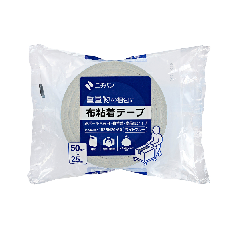布テープ 布粘着テープ No.102RN 水色 50mm×25m ニチバン