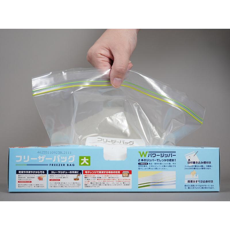 保存袋 スマートキッチン フリーザーバッグ 大 透明 10枚 0.06mm 日本サニパック