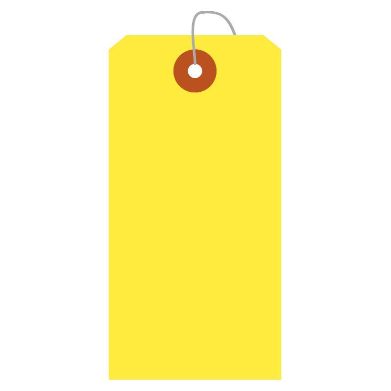 提札 25-144 カラー 荷札 大 黄 一穴 1000枚入 ササガワ