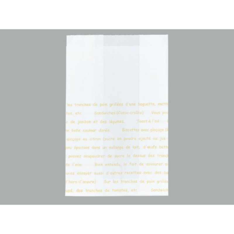 惣菜袋 レシピ柄耐油紙マチ付袋No.184 大阪ポリエチレン販売