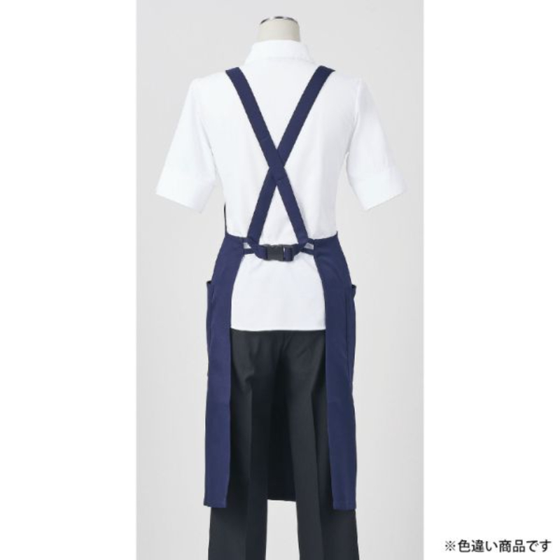 胸当てエプロン エプロン 兼用 ワイン/グレー ヒモ収納仕様 フリーサイズ 住商モンブラン