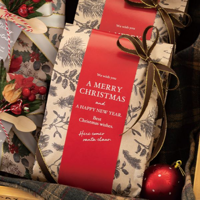 贈答用飾り 掛ケ紙/クリスマスレッド-1(20枚) ヘッズ