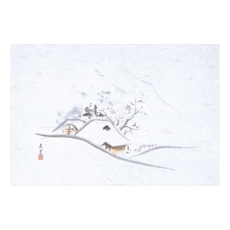 テーブルマット M33-126 四季紙 萬寿 冬景色 100枚入 マイン