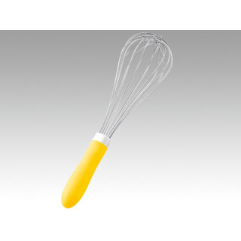 調理用品 TKG抗菌カラーハンドル泡立 40cmイエロー