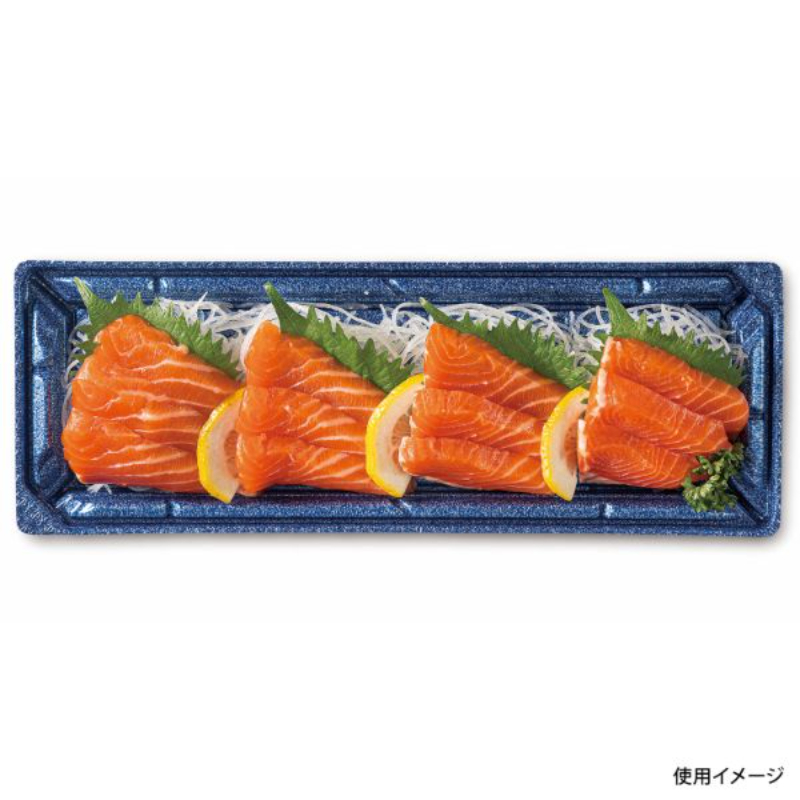 刺身容器 バイオPS 美枠 32-12B ステラブルー リスパック