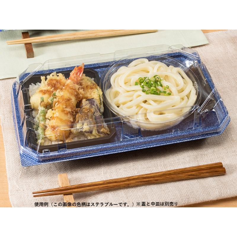 冷麺容器 バイオ 楽麺コンボ 26-15B きおり青 リスパック