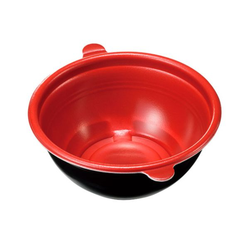 どんぶり容器 どんぶりL 本体 赤黒 ケーピープラテック