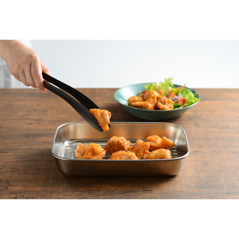 調理道具 もりつけトング ブラック AUT1404 オークス