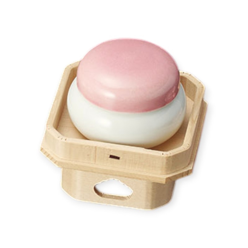 陶器珍味入(蓋付) 26474 紅白鏡もち珍味入 ヤマコー