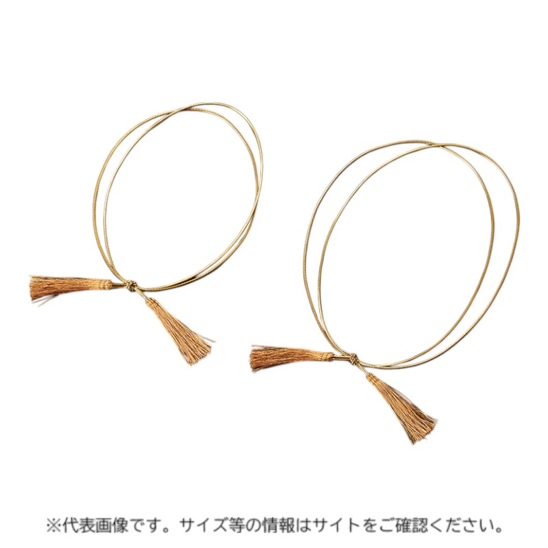 重箱飾り・ひも 27359 重箱用二重ゴム房ひも 金 46cm (50本入) ヤマコー