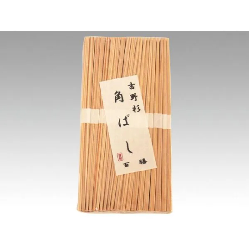 割箸 吉野杉 角箸 白帯巻 100膳P 24cm