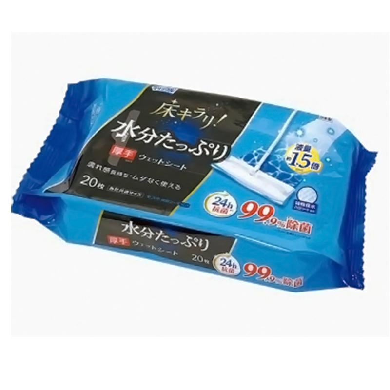 ウエットシート クリンクル 床キラリ 水分たっぷりフローリング厚手ウェットシート 20枚入 Life-do.Plus