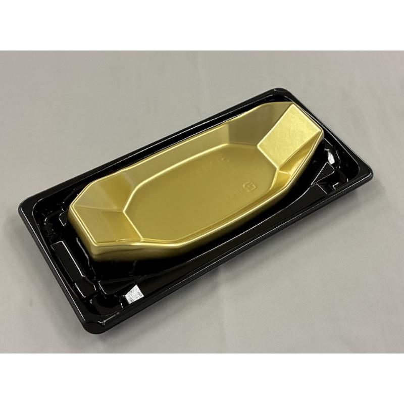 刺身容器 CF宝台舟 25-12 箔付BK-BK身 中央化学