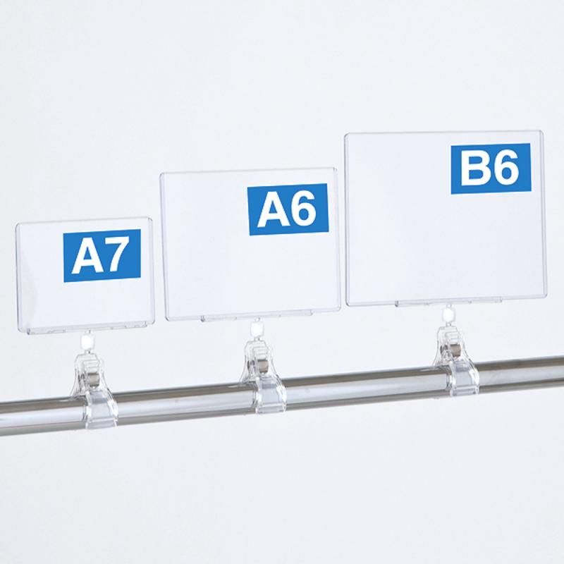 POP用品 クリップ式カードケース A7用(3ケ) 友屋