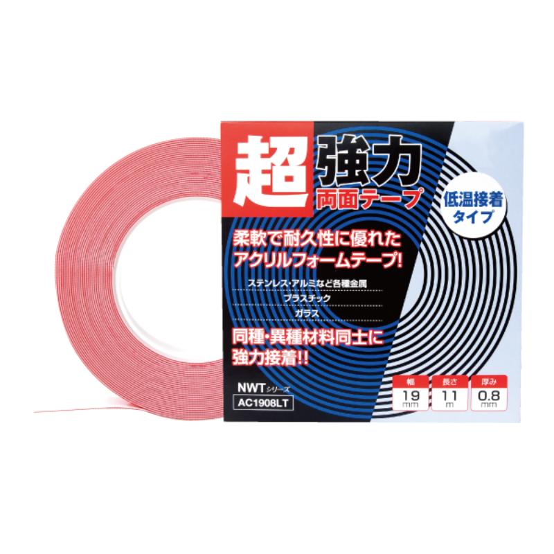売場備品 超強力アクリルフォーム両面テープ白19mm11M 友屋