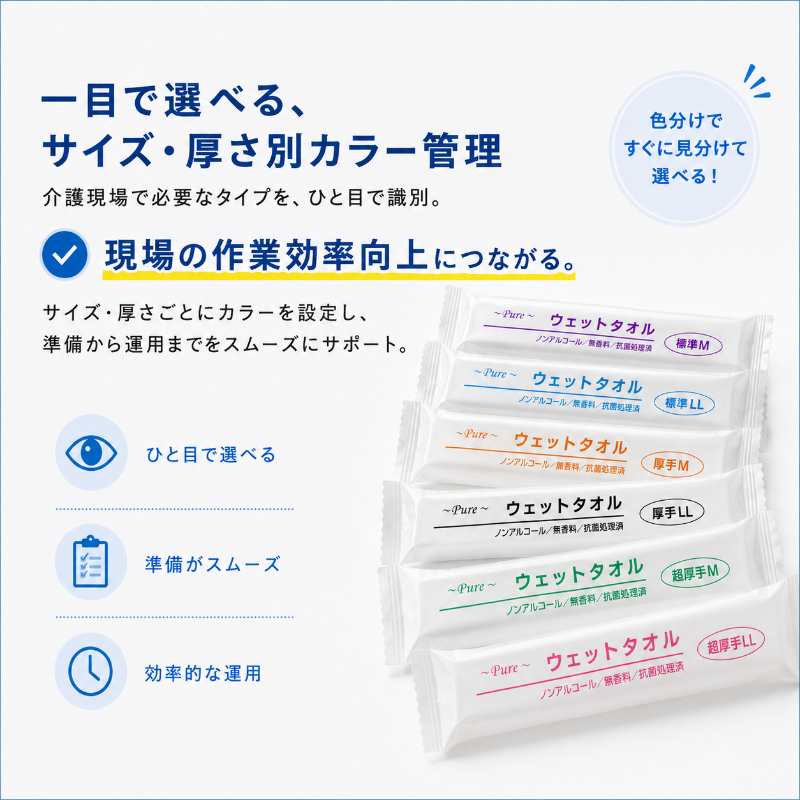 介護・医療用品 ウェットタオルPure/超厚手L 日本ラインファースト