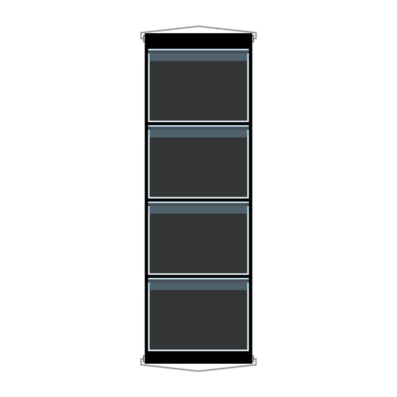POPスタンド P_ウォールポケット 46284 黒 4ポケット P・O・Pプロダクツ