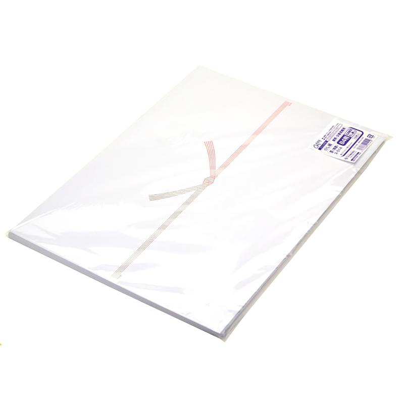 事務用品 2-514 のし紙 B4判 五本結切 のし無し 京 100枚入 ササガワ