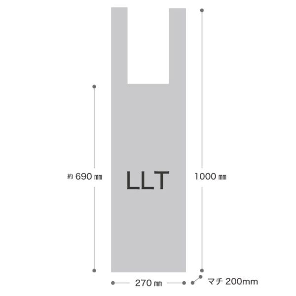 レジ袋 フレンチフロストレジバッグ-LLT(50枚) ヘッズ