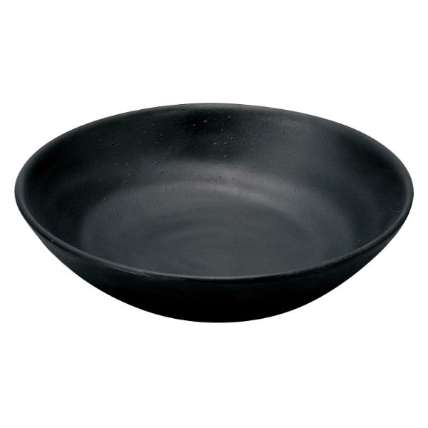 メラミン食器 M11-129 丸深皿(大) 黒 マイン