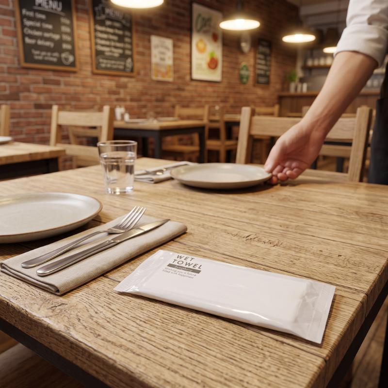 不織布おしぼり symphony43丸 日本ラインファースト