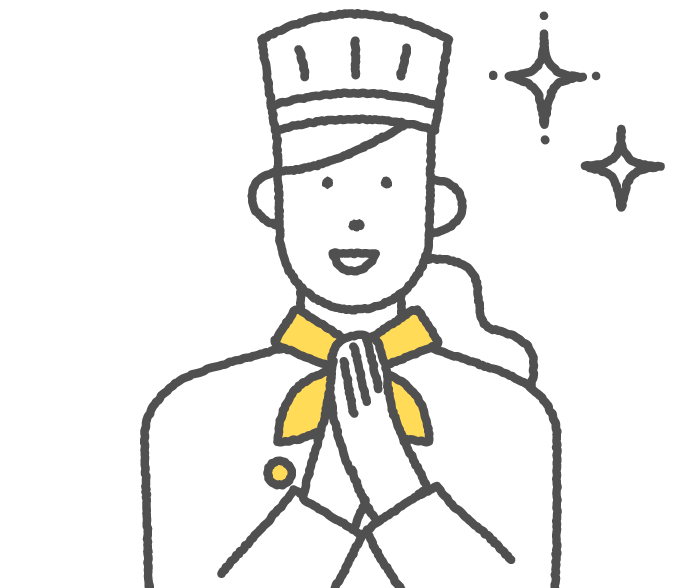 問題が解決した店員イメージ